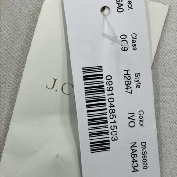 New J Crew Ivory Faux Wrap Top Blouse SZ 8 - Picture 8 of 12